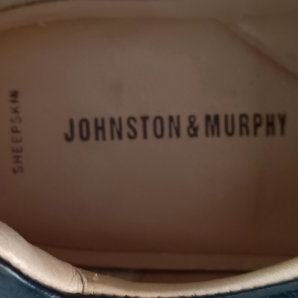 Johnston & Murphy Mens Black Pebbled Leather Split Toe Oxfords 20-7222 Size 12 M - Picture 11 of 13